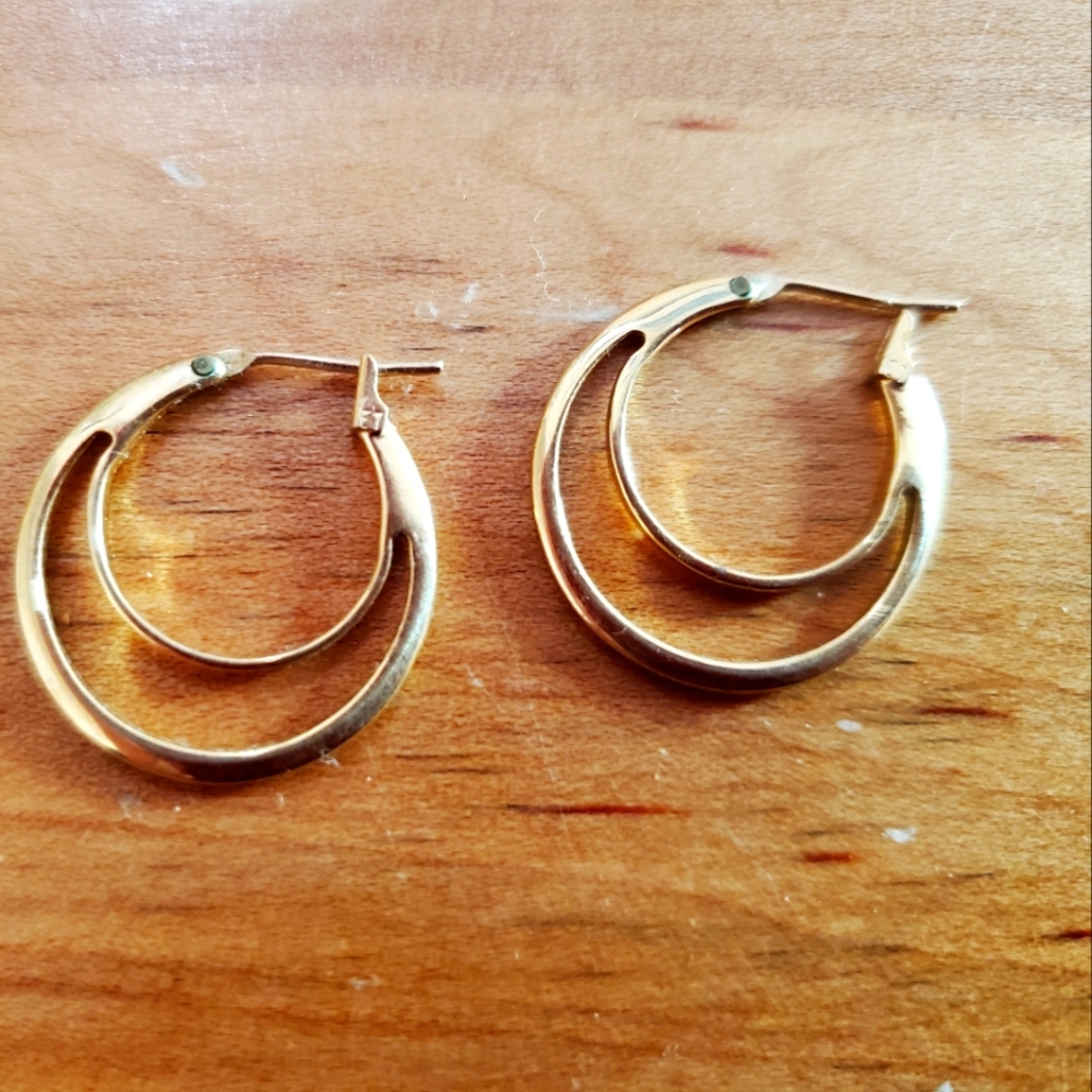 Gold hoop earrings